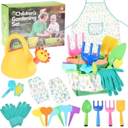 set da giardinaggio per bambini con motivo cactus – attrezzi, grembiule, guanti e organizer