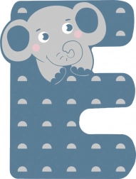 small foot lettera E in legno