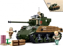 Sluban Army WW2 carro armato da battaglia M4A3 Sherman set di costruzione