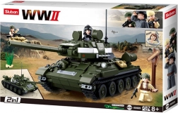 Sluban WWII Carro armato sovietico T-34/85 2v1