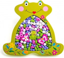 Perline di legno da infilare - ranocchia