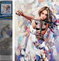 Norimpex pittura con diamanti violinista 30x40 cm