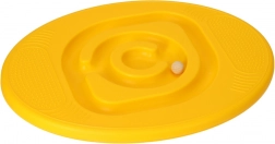 Tavola d'equilibrio gialla con labirinto per bambini