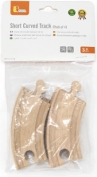 Curve piccole rotaie di legno compatibili con Maxim - 4 pezzi