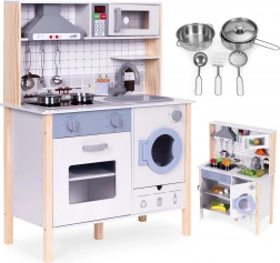 Cucina giocattolo in legno per bambini con suoni e illuminazione LED