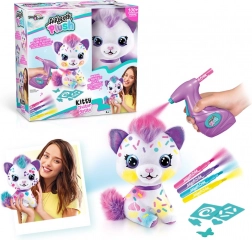 Airbrush studio gattina – peluche creativo da colorare