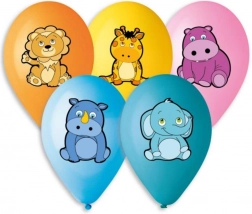 Palloncini gonfiabili con animaletti 30 cm, 5 pz