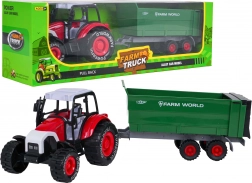 Trattore in metallo con rimorchio staccabile a retrocarica