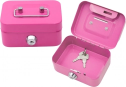 Cassaforte metallica con serratura – rosa, 2 chiavi