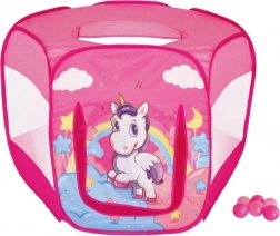 Piscina a palline asciutta e tenda con palline Unicorno