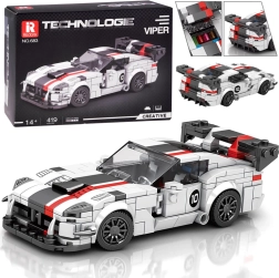 Kit di costruzione tecnica – Auto supersportiva Viper Bianca con spoiler, 419 pezzi