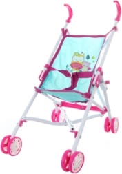Passeggino leggero pieghevole in metallo con gufetti
