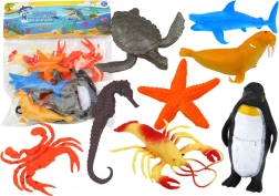 Set di figurine di animali marini 10 pezzi