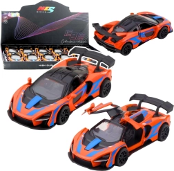 Auto sportivo in metallo 1:32 con meccanismo pull-back e porte apribili – arancione