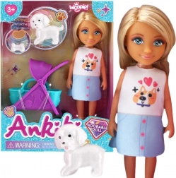 Woopie Royal bambola con passeggino e cagnolino