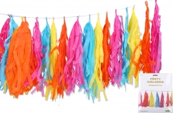 Ghirlanda con frange multicolore
