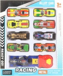 Set di macchinine in metallo con base di lancio