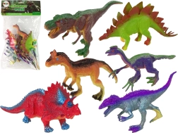 Set di figure di dinosauri colorate (6 pz)