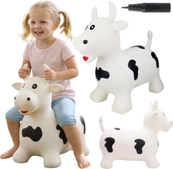 Mucca gonfiabile saltellante Woopie con pompa