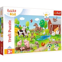 Puzzle 24 maxi BOBASKI E ANIMALI Trefl