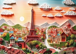 Puzzle Trefl Paper Art: Parigi 1000 pezzi
