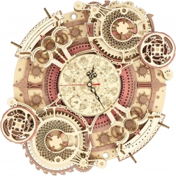 Puzzle Meccanico in Legno 3D con Orologio e Calendario