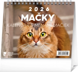 Calendario da Tavolo Gatti 2026 con nomi di gatti