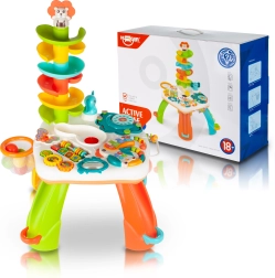 Tavolino interattivo con scivolo per bambini con luci e suoni