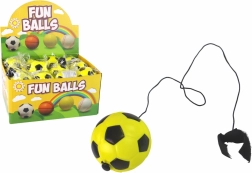 Pallina da calcio su elastico jojo 6 cm – gialla