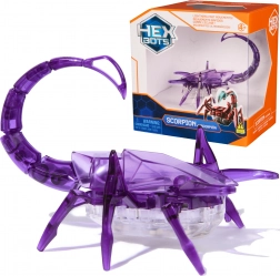 Hexbug scorpione robotico viola con luce – giocattolo sensoriale mobile
