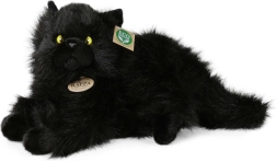 Rappa gatta di peluche nera sdraiata 30 cm eco-friendly
