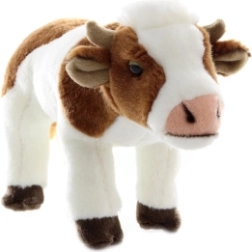Mucca di peluche con suoni 25 cm eco-friendly