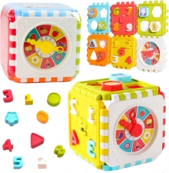 Cubo educativo con numeri e orologi