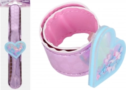 Bracciale cuore con glitter 21,5 cm