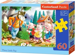 Puzzle per bambini I tre porcellini, 60 pezzi