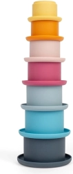 bicchierini impilabili in silicone Bigjigs Toys – set 7 pezzi per bagno, sabbia e giardino