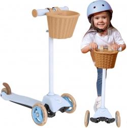 EVO monopattino a tre ruote per bambini con cestino Mini Cruiser blu