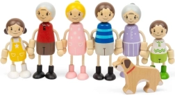 Bigjigs Toys set di bambole per casa delle bambole famiglia
