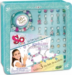 So Beads braccialetti con ciondoli in scatola di latta – set creativo per la creazione di gioielli