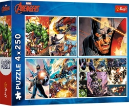 Puzzle 4×250 pezzi MARVEL Avengers