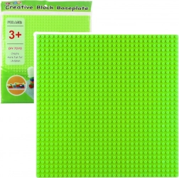 Tavola da costruzione per mattoncini edili verde chiaro 25,5x25,5 cm