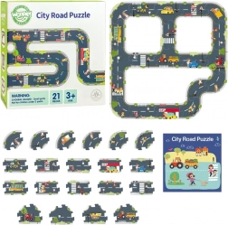 Woopie Green puzzle cittadine per bambini - Autodromo