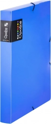 Scatola d’archivio A4 con elastico, blu, polipropilene, dorso 3 cm