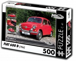 Puzzle Retro Auto Fiat 600 D (1966) 500 pezzi
