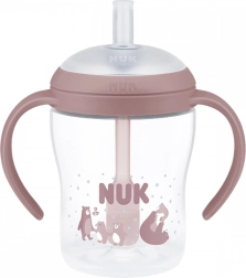 Bicchiere di apprendimento NUK Perfect Match con cannuccia in silicone Bear 150 ml