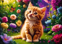 Puzzle Trefl 500 pezzi - tenero gattino