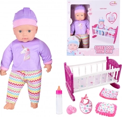 Woopie Royal XL set da tata – bambola unicorno con culla e set per l’allattamento