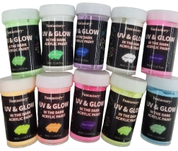 Colori acrilici che brillano al buio – set da 10 colori