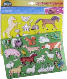 Lena stencil da disegno – cavalli e gatti