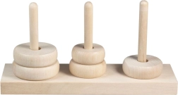 Torre di Hanoi in legno 20 × 10 cm – rompicapo logico